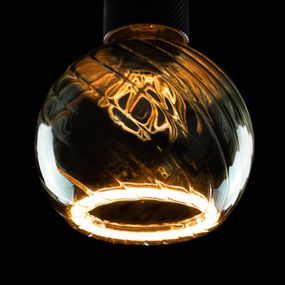Segula SEGULA LED floating globe G125 E27 6W twist dymová, sklo, kov, E27, 6W, P: 16.5 cm
