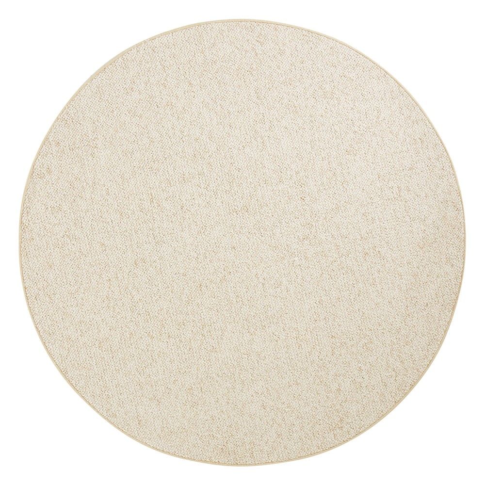 Krémový okrúhly koberec ø 133 cm Wolly – BT Carpet