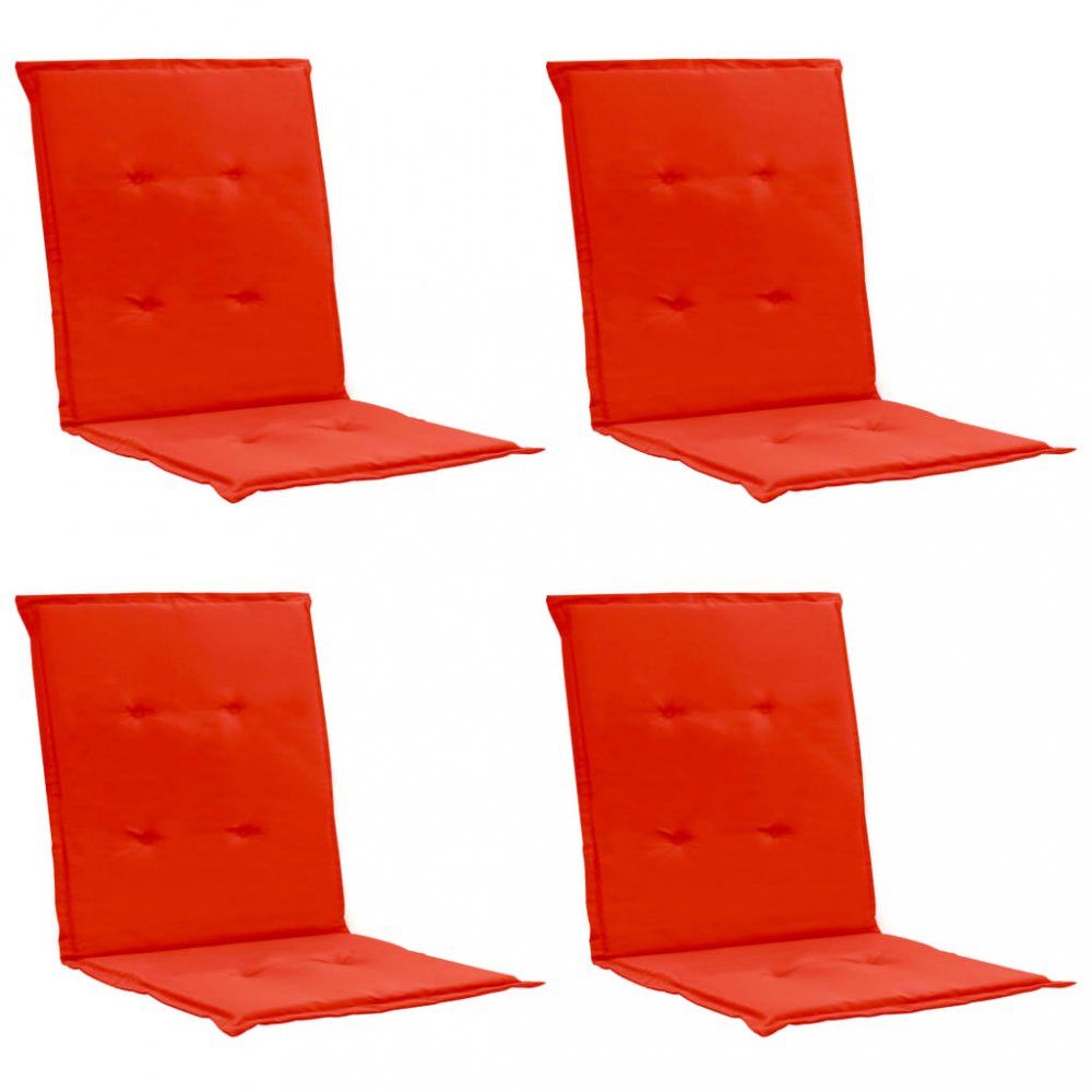 Vodeodolné podušky na záhradné stoličky 4 ks Dekorhome Červená
