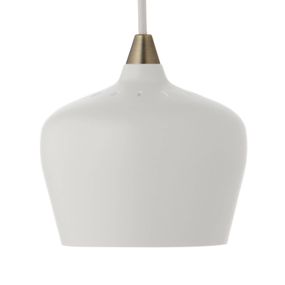 FRANDSEN Cohen závesná lampa Ø 16 cm biela matná, Obývacia izba / jedáleň, kov, E14, 40W, K: 15cm