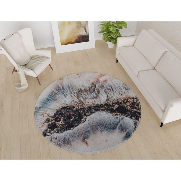 Umývateľný okrúhly koberec ø 120 cm – Vitaus