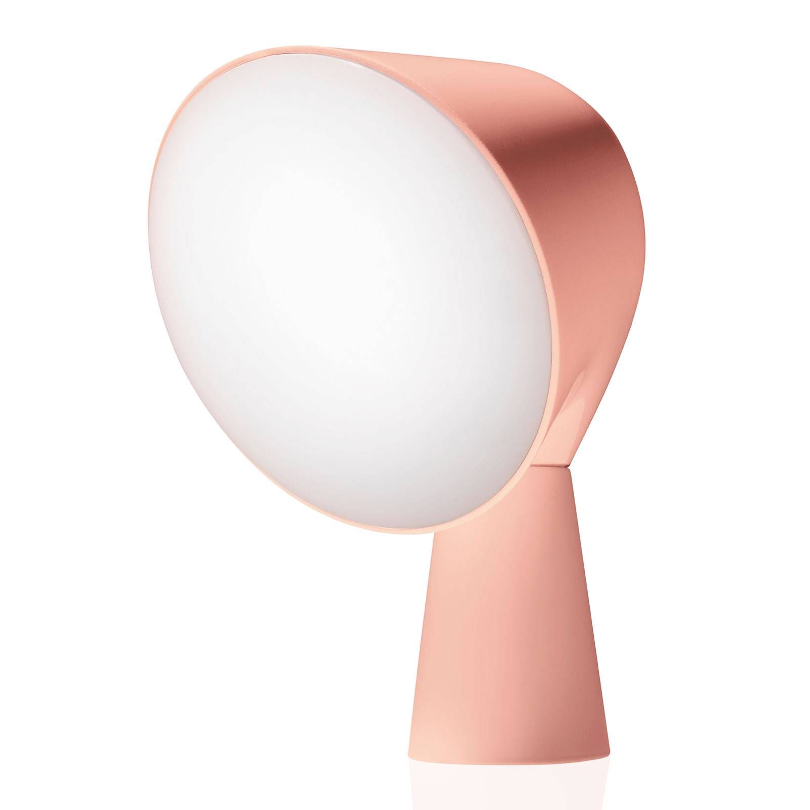 Foscarini Binic dizajnérska stolová lampa, ružová, Obývacia izba / jedáleň, ABS, polykarbonát, kov, E14, 12W, K: 20cm