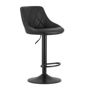 Barová otočná stolička KAST ECO - čierna farba