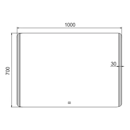 Nimco zrkadlo LED senzor 1000 x 700 Model 17000 hliníkový rám ZP 17004V ZP 17004V