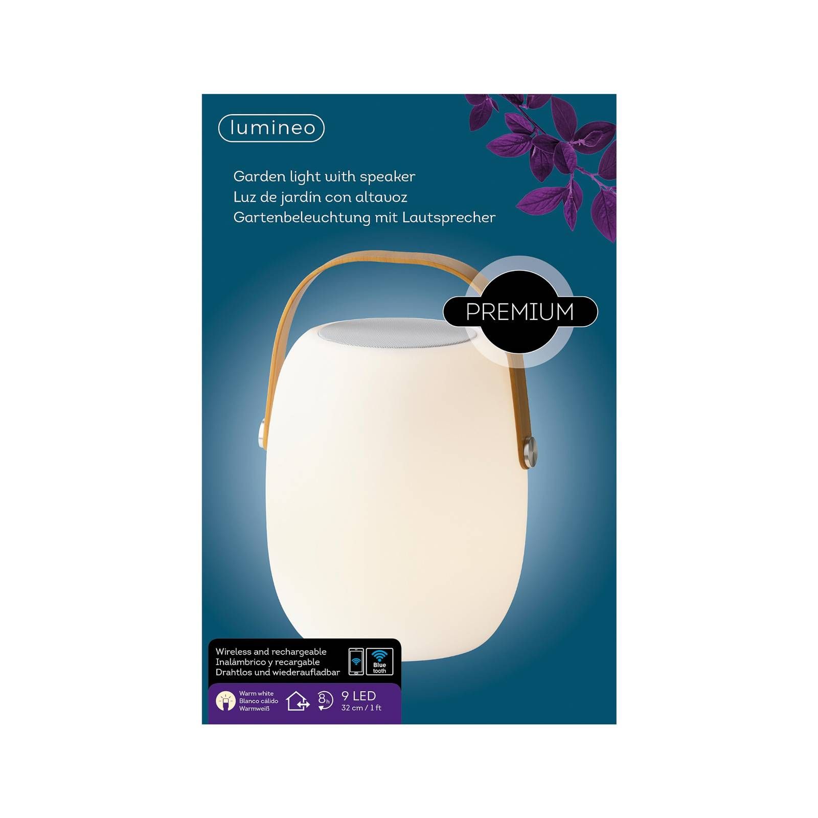 Kaemingk Stolová LED lampa 895196 reproduktor, teplá biela, polyetylén, 1.6W, K: 32cm
