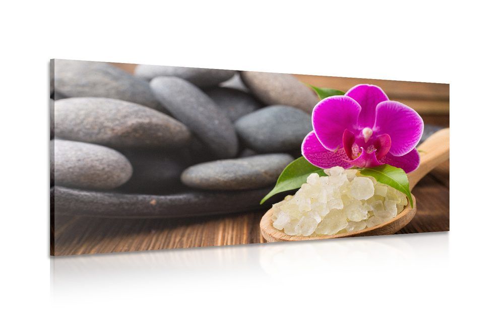 Obraz morská soľ a Zen kamene - 120x60