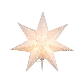 STAR TRADING Papierová náhradná hviezda Sensy Star biela Ø 34cm, papier, kov
