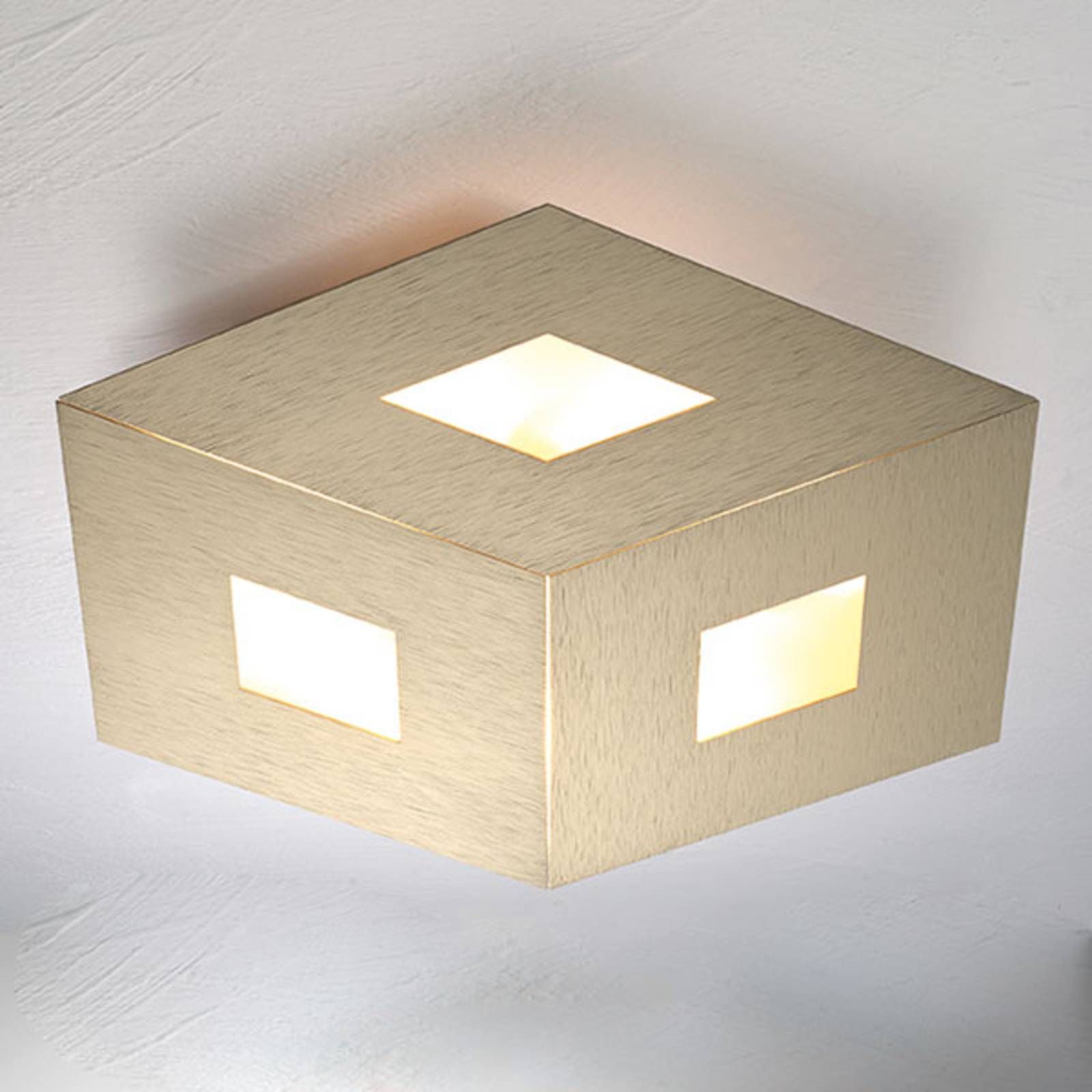 BOPP Bopp Box Comfort stropné LED svietidlo zlaté 45 cm, Obývacia izba / jedáleň, hliník, 13W, K: 4cm