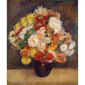 Reprodukcia obrazu Auguste Renoir - Bouquet of Chrysanthemums, 55 x 70 cm