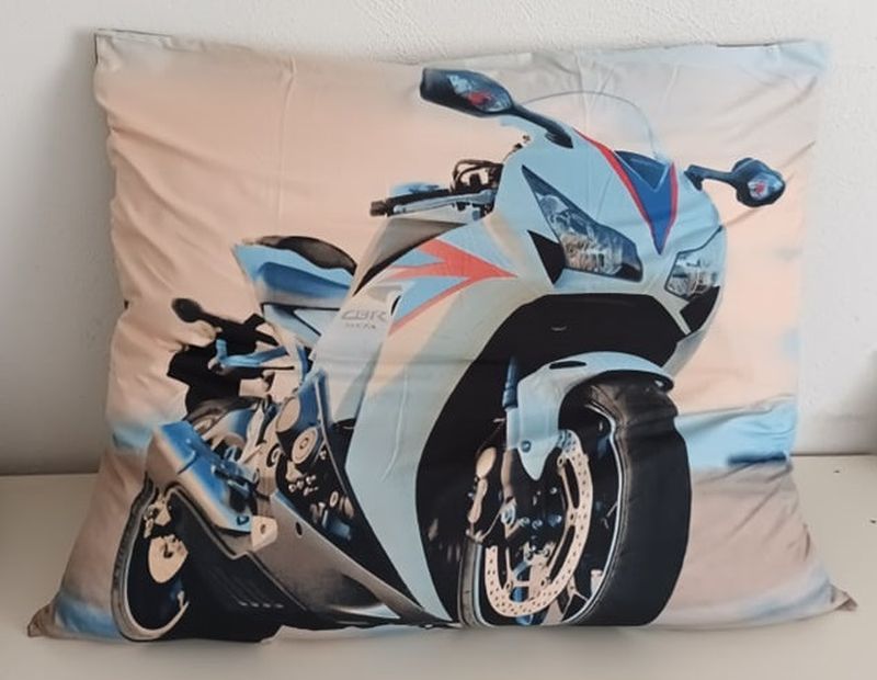 Obliečka na vankúš 70x80 MOTORKA biela