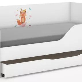 Detská posteľ LOLA - LÍŠKA 160x80 cm - grafika na bočnici