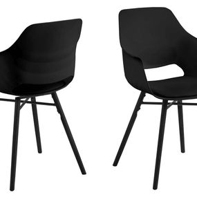 Dizajnová jedálenska stolička Narda, čierna