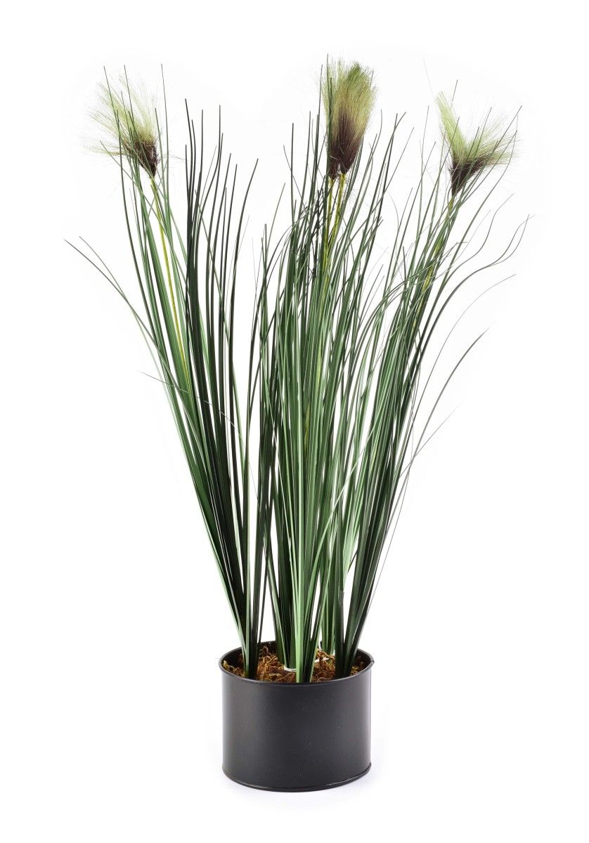 Umělá květina GRASS 64 cm zelená/hnědá