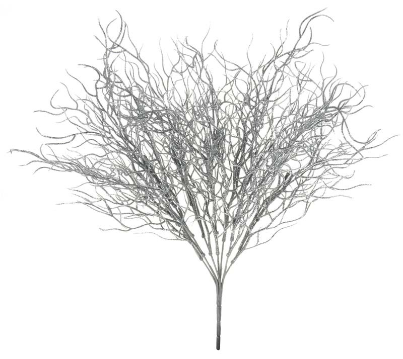 Umelá rastlina Drôtovec 40 cm, strieborná