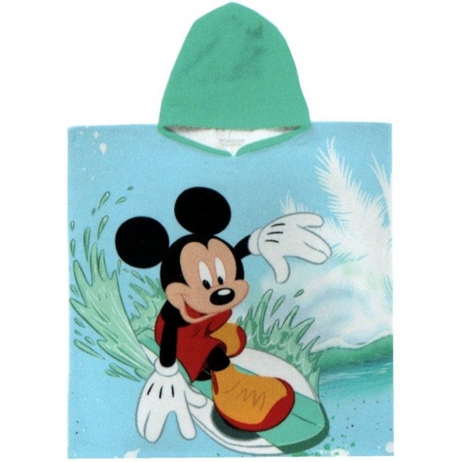 Himatsingka EU · Detské / chlapčenské plážové pončo - osuška s kapucňou Disney - Mickey Mouse - 100% bavlna s gramážou 320 gr./m² - 60 x 120 cm