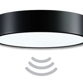 Stropné kúpelňové svietidlo s čidlom Temar CLEO 400 čierna IP54
