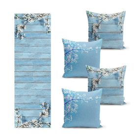 Set 4 ks obliečok na vankúš a behúňa na stôl – Mila Home