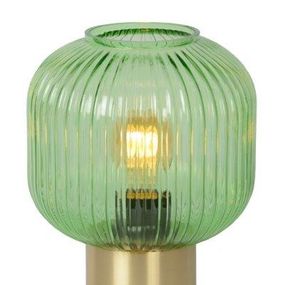 LUCIDE 45586/20/33 MALOTO stolová lampa Ø20cm E27/40W zelená/zlatá