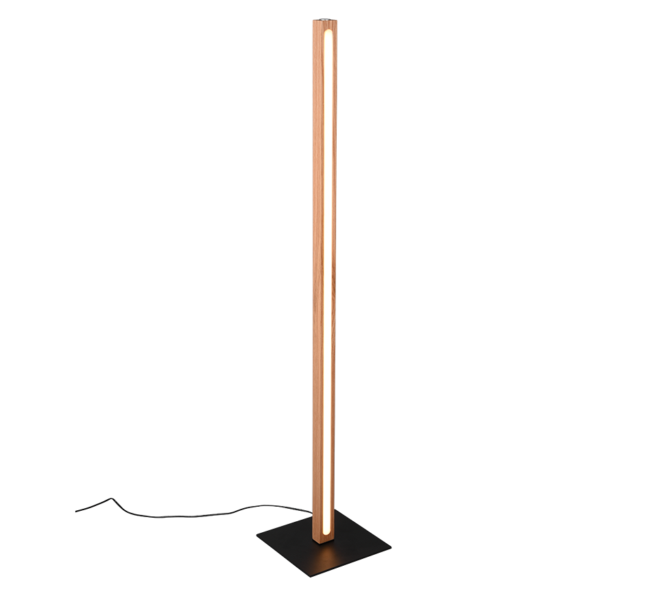 TRIO 426410130 BELLARI dotyková stojacia lampa LED 20W/2300lm 3000K prírodné drevo