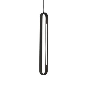 Viokef Závesné LED svietidlo Pixie, čierne, Obývacia izba / jedáleň, hliník, 20W, P: 59 cm, L: 3 cm