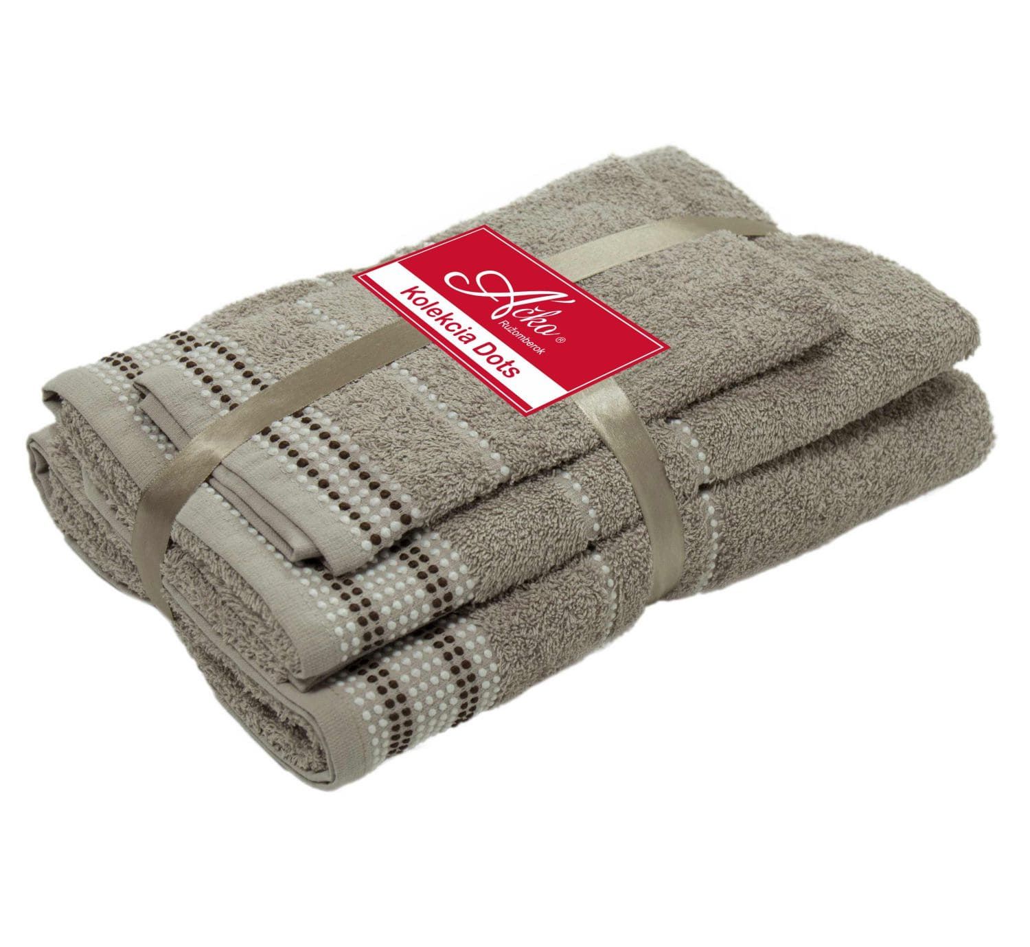 Darčekový 3 SET Taupe | Uteráčik 50x30, uterák 50x100, osuška 70x140