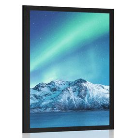 Plagát arktická polárna žiara - 40x60 black