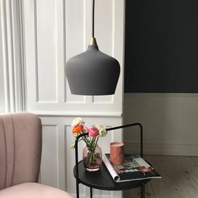 FRANDSEN Cohen závesná lampa Ø 32 cm sivá matná, Obývacia izba / jedáleň, kov, E27, 40W, K: 32cm