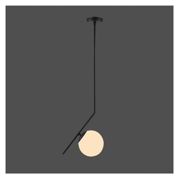 Čierne závesné svietidlo Squid Lighting Diagonal, výška 76 cm