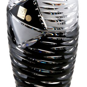 Krištáľová váza Mirage, farba čierna, výška 180 mm