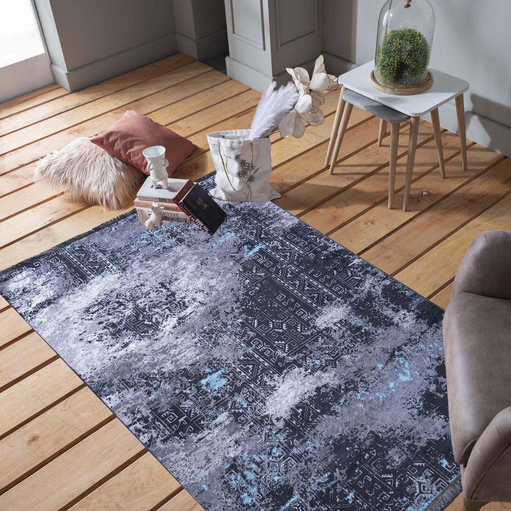 DomTextilu Viacfarebný koberec so strieborno-modrým motívom 67163-241892
