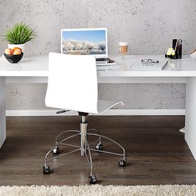 Estila Moderný dizajnový kancelársky písací stôl Trade 120cm biely