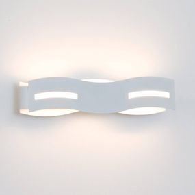 Eco-Light Nástenné LED svietidlo Wave biele, Obývacia izba / jedáleň, kov, 12W, L: 36 cm, K: 8cm