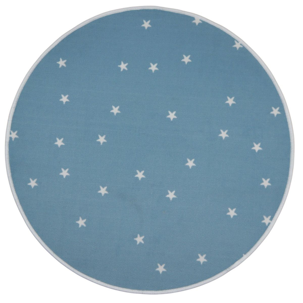 Vopi koberce Kusový detský kober Hviezdičky modré kruh - 57x57 (priemer) kruh cm
