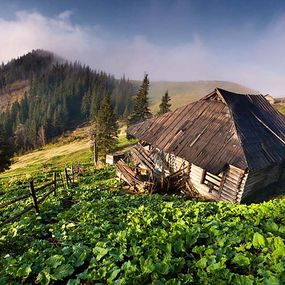 Fototapety Príroda - Domček v horách 18630 - samolepiaca