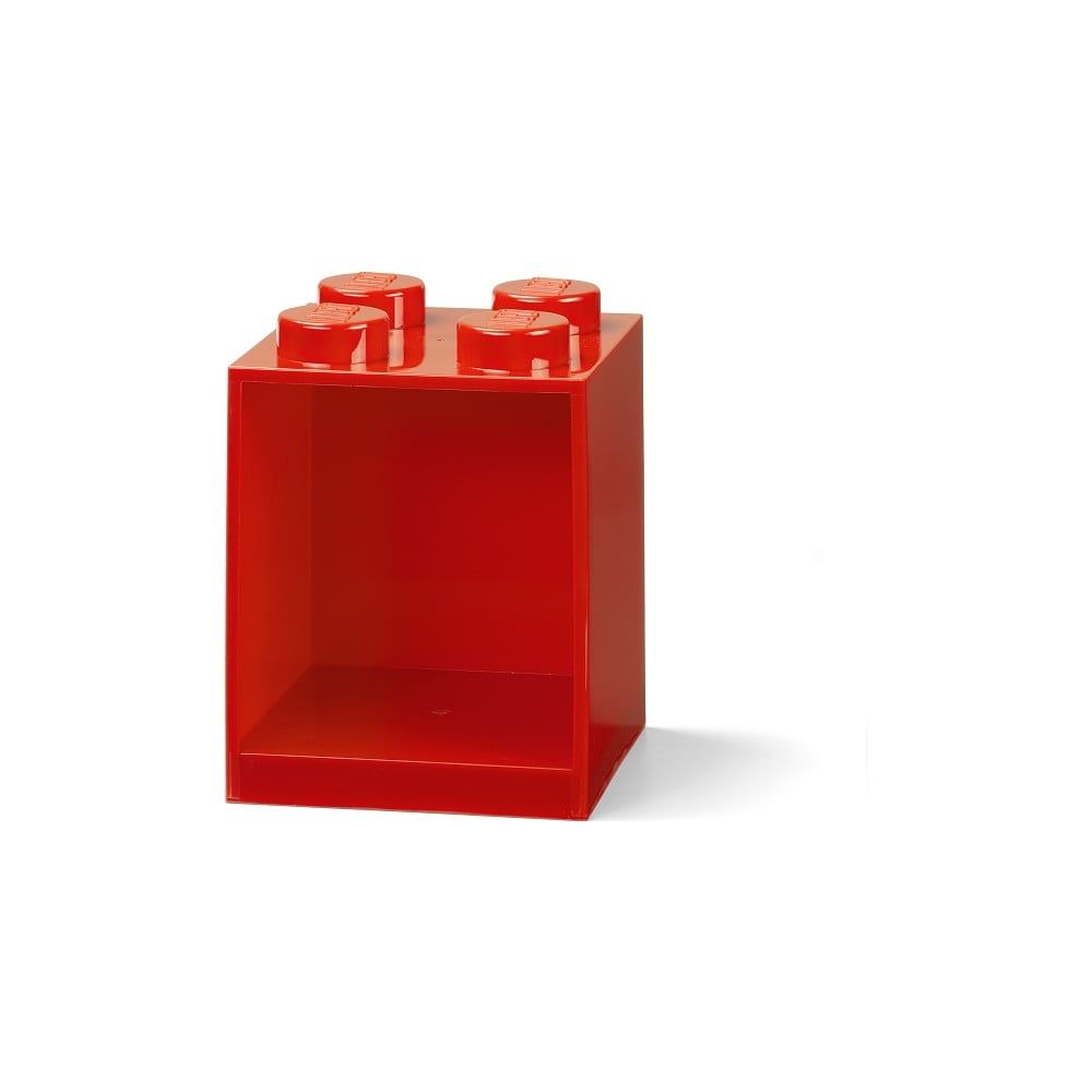 Detská červená nástenná polica LEGO® Brick 4