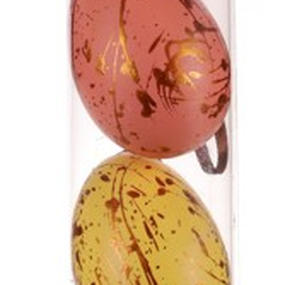 Veľkonočné vajíčka 6 ks, zlato zdobená