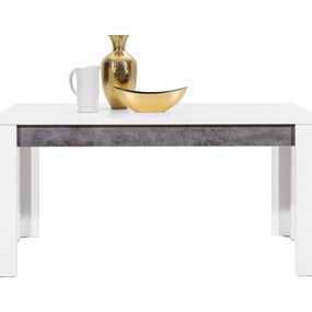 Jedálenský stôl s rozkladaním brando - biela / betón