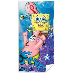 Detská osuška  Sponge Bob Hrátky s Garym 70x140 cm