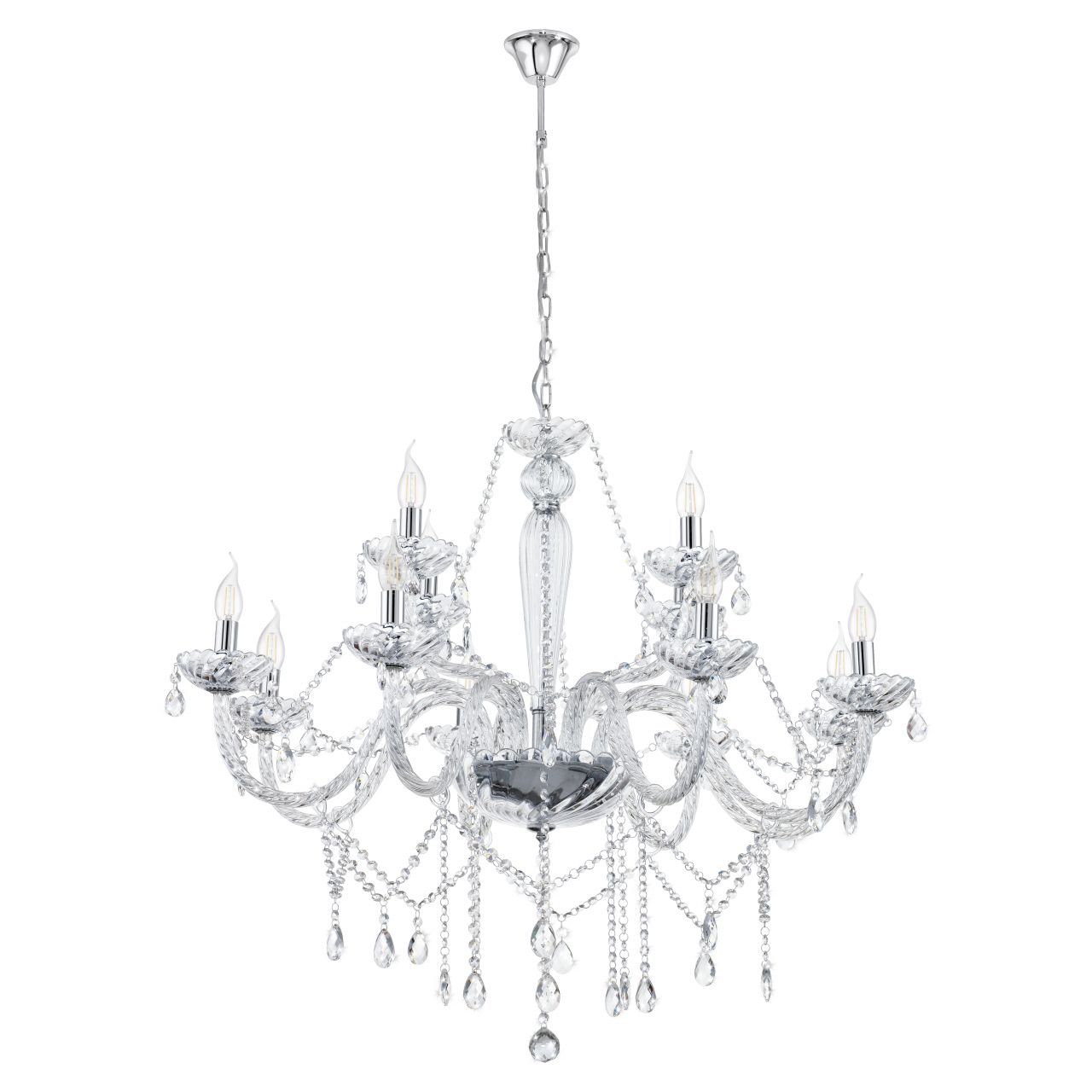 Eglo Chandeliers 39102 BASILANO 1 luster 12xE14 číra