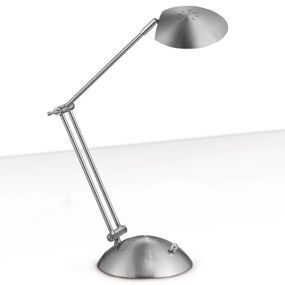 Trio Lighting LED lampa na písací stôl Calcio, matný nikel, Pracovňa / Kancelária, kov, 6W, L: 20 cm, K: 43cm