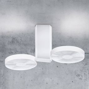 ICONE Cidi – stropné LED svietidlo, biele, Obývacia izba / jedáleň, hliník, P: 36 cm, K: 15cm