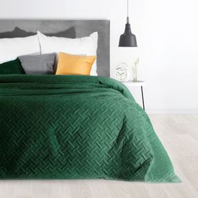 DomTextilu Dekoračný prehoz na posteľ s prešívaním zelenej farby Šírka: 170 cm | Dĺžka: 210 cm 28427-154325