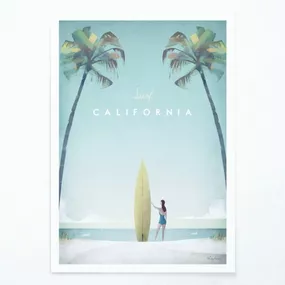 Plagát Travelposter California, 30 x 40 cm