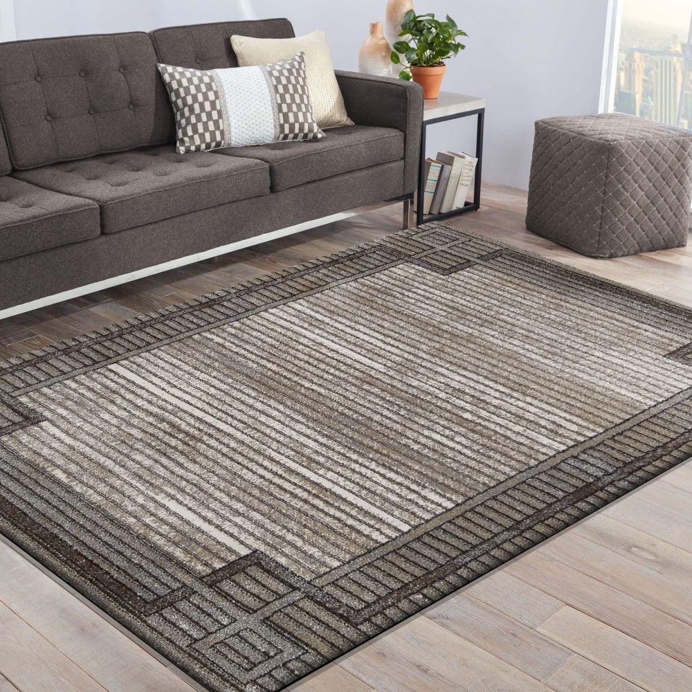 DomTextilu Moderný béžový koberec s prúžkami 38616-181332