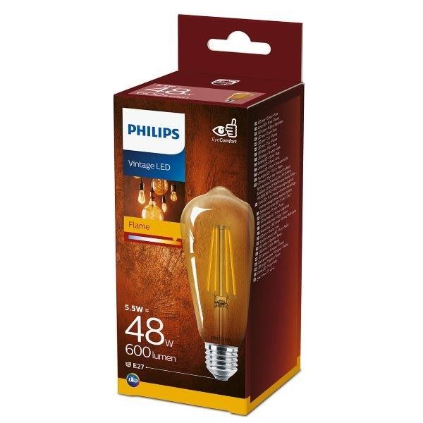 Philips 8718699673581 LED žiarovka Classic Vintage 1x5,5W | E27 | 600lm | 2700K - EYECOMFORT