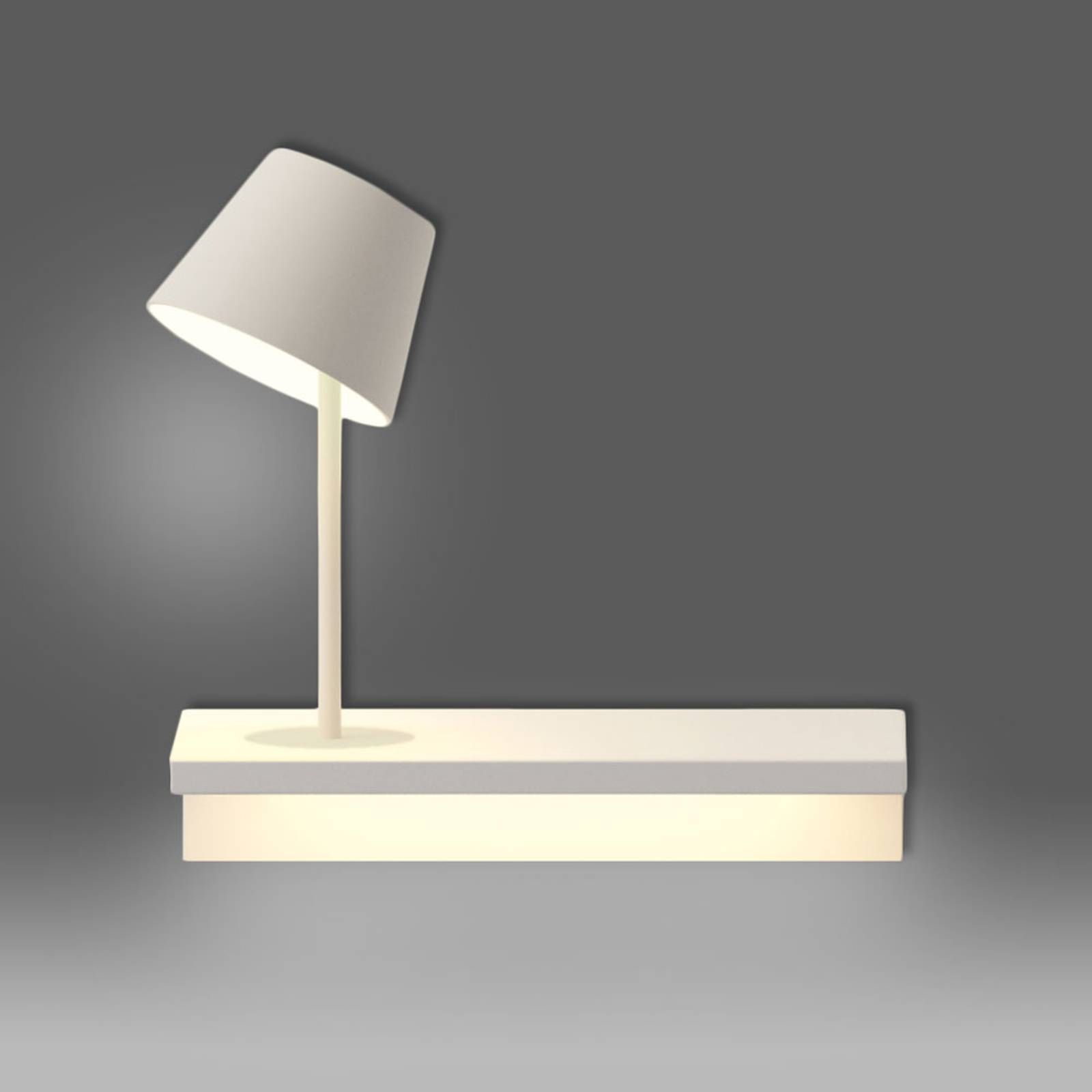 Vibia Suite moderné nástenné LED svietidlo 29 cm, Obývacia izba / jedáleň, polykarbonát, Energialuokka: E, L: 32 cm, K: 29cm