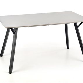 Jedálenský stôl Balrog - svetlosivá / čierna