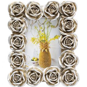 KARE Design Fotorámeček Romantic Rose - stříbrný, 11x13cm