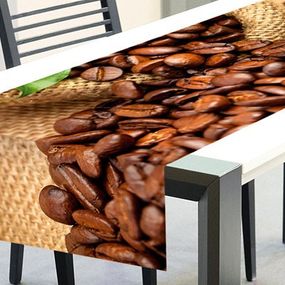 TS 007 Dimex Behúň na stôl obrus, Kávové zrná, veľkosť 40 x 140 cm