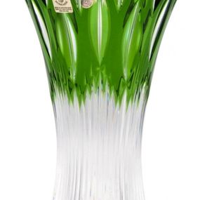 Krištáľová váza Flame II, farba zelená, výška 205 mm